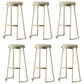Contemporary Metal Counter Height Stools Bar Stool with Footrest Gold 6 Piece Set Clearhalo 'Bar Furniture' 'Bar Stools' 'bar_stools' 'furn' 'furn_bar_stools' 'Furniture' 'Kitchen & Dining Furniture' 6372118