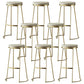 Contemporary Metal Counter Height Stools Bar Stool with Footrest Gold 8 Piece Set Clearhalo 'Bar Furniture' 'Bar Stools' 'bar_stools' 'furn' 'furn_bar_stools' 'Furniture' 'Kitchen & Dining Furniture' 6372121