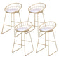 Contemporary Metal Counter Height Stools Bar Stool with Footrest Gold-White 4 Piece Set Clearhalo 'Bar Furniture' 'Bar Stools' 'bar_stools' 'furn' 'furn_bar_stools' 'Furniture' 'Kitchen & Dining Furniture' 6372132