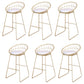 Contemporary Metal Counter Height Stools Bar Stool with Footrest Gold-White 6 Piece Set Clearhalo 'Bar Furniture' 'Bar Stools' 'bar_stools' 'furn' 'furn_bar_stools' 'Furniture' 'Kitchen & Dining Furniture' 6372133