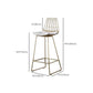Contemporary Metal Counter Height Stools Bar Stool with Footrest Clearhalo 'Bar Furniture' 'Bar Stools' 'bar_stools' 'furn' 'furn_bar_stools' 'Furniture' 'Kitchen & Dining Furniture' 6372135