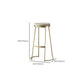 Contemporary Metal Counter Height Stools Bar Stool with Footrest Clearhalo 'Bar Furniture' 'Bar Stools' 'bar_stools' 'furn' 'furn_bar_stools' 'Furniture' 'Kitchen & Dining Furniture' 6372137