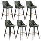 Glam Style Faux Leather Barstool Armless Low Back Bar Stool with Metal Legs 6 Piece Set Clearhalo 'Bar Furniture' 'Bar Stools' 'bar_stools' 'furn' 'furn_bar_stools' 'Furniture' 'Kitchen & Dining Furniture' 6372144