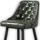 Glam Style Faux Leather Barstool Armless Low Back Bar Stool with Metal Legs Clearhalo 'Bar Furniture' 'Bar Stools' 'bar_stools' 'furn' 'furn_bar_stools' 'Furniture' 'Kitchen & Dining Furniture' 6372145