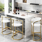 Glam Style Faux Leather Barstool Low Back Bar Stool with Gold Frame Clearhalo 'Bar Furniture' 'Bar Stools' 'bar_stools' 'furn' 'furn_bar_stools' 'Furniture' 'Kitchen & Dining Furniture' 6372206