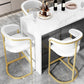 Glam Style Faux Leather Barstool Low Back Bar Stool with Gold Frame Clearhalo 'Bar Furniture' 'Bar Stools' 'bar_stools' 'furn' 'furn_bar_stools' 'Furniture' 'Kitchen & Dining Furniture' 6372208