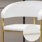 Glam Style Faux Leather Barstool Low Back Bar Stool with Gold Frame Clearhalo 'Bar Furniture' 'Bar Stools' 'bar_stools' 'furn' 'furn_bar_stools' 'Furniture' 'Kitchen & Dining Furniture' 6372213