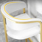 Glam Style Faux Leather Barstool Low Back Bar Stool with Gold Frame Clearhalo 'Bar Furniture' 'Bar Stools' 'bar_stools' 'furn' 'furn_bar_stools' 'Furniture' 'Kitchen & Dining Furniture' 6372217