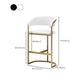 Glam Style Faux Leather Barstool Low Back Bar Stool with Gold Frame Clearhalo 'Bar Furniture' 'Bar Stools' 'bar_stools' 'furn' 'furn_bar_stools' 'Furniture' 'Kitchen & Dining Furniture' 6372221