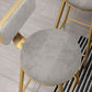 Glam Style Upholstered Barstool Round Bar Height Stool with Gold Frame Clearhalo 'Bar Furniture' 'Bar Stools' 'bar_stools' 'furn' 'furn_bar_stools' 'Furniture' 'Kitchen & Dining Furniture' 6372249