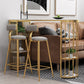 Glam Style Upholstered Barstool Round Bar Height Stool with Gold Frame Clearhalo 'Bar Furniture' 'Bar Stools' 'bar_stools' 'furn' 'furn_bar_stools' 'Furniture' 'Kitchen & Dining Furniture' 6372257
