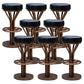 Contemporary Stainless Steel Counter Height Stools Backless Stool Black 8 Piece Set Clearhalo 'Bar Furniture' 'Bar Stools' 'bar_stools' 'furn' 'furn_bar_stools' 'Furniture' 'Kitchen & Dining Furniture' 6372329
