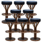 Contemporary Stainless Steel Counter Height Stools Backless Stool Matte Black 8 Piece Set Clearhalo 'Bar Furniture' 'Bar Stools' 'bar_stools' 'furn' 'furn_bar_stools' 'Furniture' 'Kitchen & Dining Furniture' 6372338