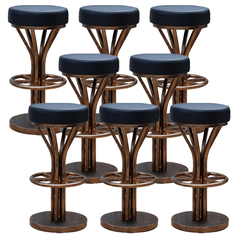 Contemporary Stainless Steel Counter Height Stools Backless Stool Matte Black 8 Piece Set Clearhalo 'Bar Furniture' 'Bar Stools' 'bar_stools' 'furn' 'furn_bar_stools' 'Furniture' 'Kitchen & Dining Furniture' 6372338