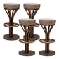 Contemporary Stainless Steel Counter Height Stools Backless Stool Grey 4 Piece Set Clearhalo 'Bar Furniture' 'Bar Stools' 'bar_stools' 'furn' 'furn_bar_stools' 'Furniture' 'Kitchen & Dining Furniture' 6372342