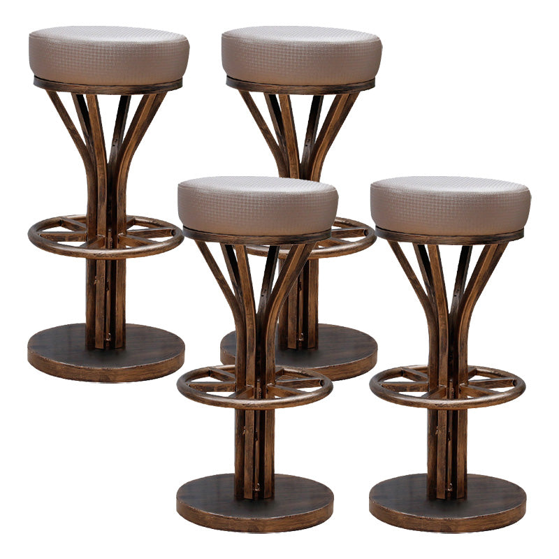 Contemporary Stainless Steel Counter Height Stools Backless Stool Grey 4 Piece Set Clearhalo 'Bar Furniture' 'Bar Stools' 'bar_stools' 'furn' 'furn_bar_stools' 'Furniture' 'Kitchen & Dining Furniture' 6372342