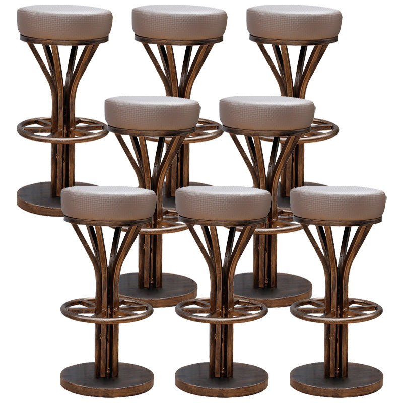 Contemporary Stainless Steel Counter Height Stools Backless Stool Grey 8 Piece Set Clearhalo 'Bar Furniture' 'Bar Stools' 'bar_stools' 'furn' 'furn_bar_stools' 'Furniture' 'Kitchen & Dining Furniture' 6372344