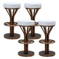 Contemporary Stainless Steel Counter Height Stools Backless Stool White 4 Piece Set Clearhalo 'Bar Furniture' 'Bar Stools' 'bar_stools' 'furn' 'furn_bar_stools' 'Furniture' 'Kitchen & Dining Furniture' 6372346