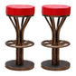 Contemporary Stainless Steel Counter Height Stools Backless Stool Red 2 Piece Set Clearhalo 'Bar Furniture' 'Bar Stools' 'bar_stools' 'furn' 'furn_bar_stools' 'Furniture' 'Kitchen & Dining Furniture' 6372349