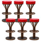 Contemporary Stainless Steel Counter Height Stools Backless Stool Red 6 Piece Set Clearhalo 'Bar Furniture' 'Bar Stools' 'bar_stools' 'furn' 'furn_bar_stools' 'Furniture' 'Kitchen & Dining Furniture' 6372351