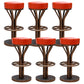 Contemporary Stainless Steel Counter Height Stools Backless Stool Orange 6 Piece Set Clearhalo 'Bar Furniture' 'Bar Stools' 'bar_stools' 'furn' 'furn_bar_stools' 'Furniture' 'Kitchen & Dining Furniture' 6372355