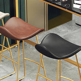 Glamstil Faux Leder Barstool Armless Barhocker für Wohnzimmer