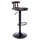 Industrial Leather Counter Height Stools Adjustable Height Bar Stool
