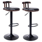 Industrial Leather Counter Height Stools Adjustable Height Bar Stool