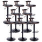 Industrial Leather Counter Height Stools Adjustable Height Bar Stool
