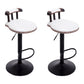Industrial Leather Counter Height Stools Adjustable Height Bar Stool