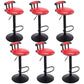 Industrial Leather Counter Height Stools Adjustable Height Bar Stool
