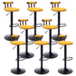Industrial Leather Counter Height Stools Adjustable Height Bar Stool