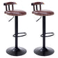 Industrial Leather Counter Height Stools Adjustable Height Bar Stool