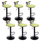 Industrial Leather Counter Height Stools Adjustable Height Bar Stool