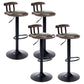 Industrial Leather Counter Height Stools Adjustable Height Bar Stool