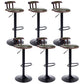 Industrial Leather Counter Height Stools Adjustable Height Bar Stool