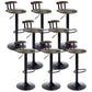 Industrial Leather Counter Height Stools Adjustable Height Bar Stool