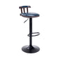 Industrial Leather Counter Height Stools Adjustable Height Bar Stool
