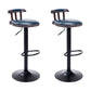 Industrial Leather Counter Height Stools Adjustable Height Bar Stool