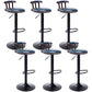 Industrial Leather Counter Height Stools Adjustable Height Bar Stool