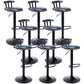 Industrial Leather Counter Height Stools Adjustable Height Bar Stool