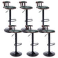 Industrial Leather Counter Height Stools Adjustable Height Bar Stool