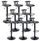 Industrial Leather Counter Height Stools Adjustable Height Bar Stool