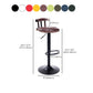 Industrial Leather Counter Height Stools Adjustable Height Bar Stool