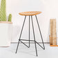 Modern Solid Wood Counter Stool Armless Bar Stool with Footrest Black 1 Piece Clearhalo 'Bar Furniture' 'Bar Stools' 'bar_stools' 'furn' 'furn_bar_stools' 'Furniture' 'Kitchen & Dining Furniture' 6372473