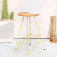 Modern Solid Wood Counter Stool Armless Bar Stool with Footrest Yellow 1 Piece Clearhalo 'Bar Furniture' 'Bar Stools' 'bar_stools' 'furn' 'furn_bar_stools' 'Furniture' 'Kitchen & Dining Furniture' 6372477