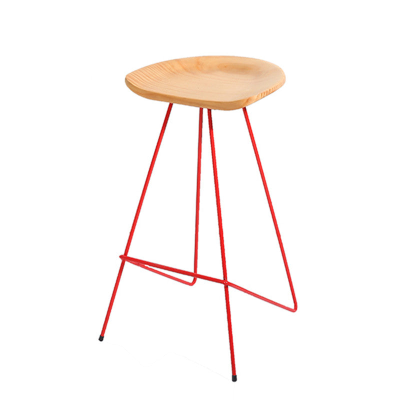 Modern Solid Wood Counter Stool Armless Bar Stool with Footrest Clearhalo 'Bar Furniture' 'Bar Stools' 'bar_stools' 'furn' 'furn_bar_stools' 'Furniture' 'Kitchen & Dining Furniture' 6372481