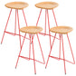 Modern Solid Wood Counter Stool Armless Bar Stool with Footrest Red 4 Piece Set Clearhalo 'Bar Furniture' 'Bar Stools' 'bar_stools' 'furn' 'furn_bar_stools' 'Furniture' 'Kitchen & Dining Furniture' 6372483