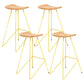 Modern Solid Wood Counter Stool Armless Bar Stool with Footrest Yellow 4 Piece Set Clearhalo 'Bar Furniture' 'Bar Stools' 'bar_stools' 'furn' 'furn_bar_stools' 'Furniture' 'Kitchen & Dining Furniture' 6372492