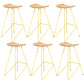 Modern Solid Wood Counter Stool Armless Bar Stool with Footrest Yellow 6 Piece Set Clearhalo 'Bar Furniture' 'Bar Stools' 'bar_stools' 'furn' 'furn_bar_stools' 'Furniture' 'Kitchen & Dining Furniture' 6372493